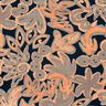 Viskosjersey Målade blommor – nattblå/persikofärgad,  thumbnail number 1