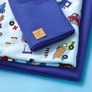 tygpaket jersey bilar – ljusblått, 