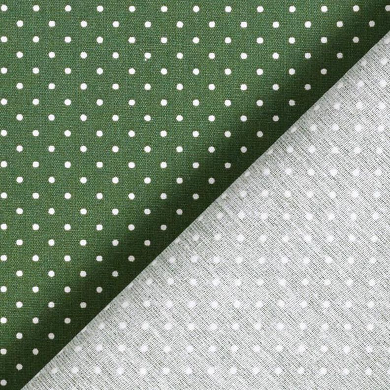 Bomullspoplin Små prickar – mörkgrön/vit,  image number 6