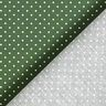 Bomullspoplin Små prickar – mörkgrön/vit,  thumbnail number 6
