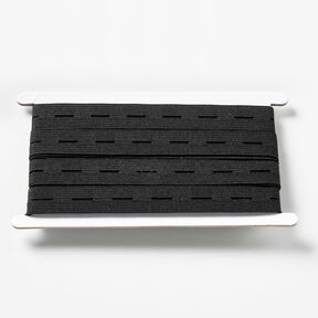Elastiskt knapphålsband [3 m | 20 mm] – svart, 