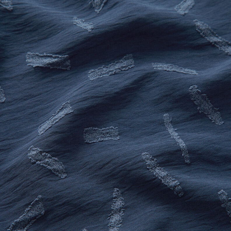 Jacquard dobby ränder – marinblått,  image number 2