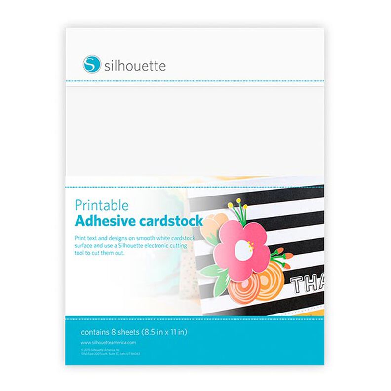Silhouette Cardstock självhäftande för tryck [ 21,5 x 27,9 cm|8 styck],  image number 1