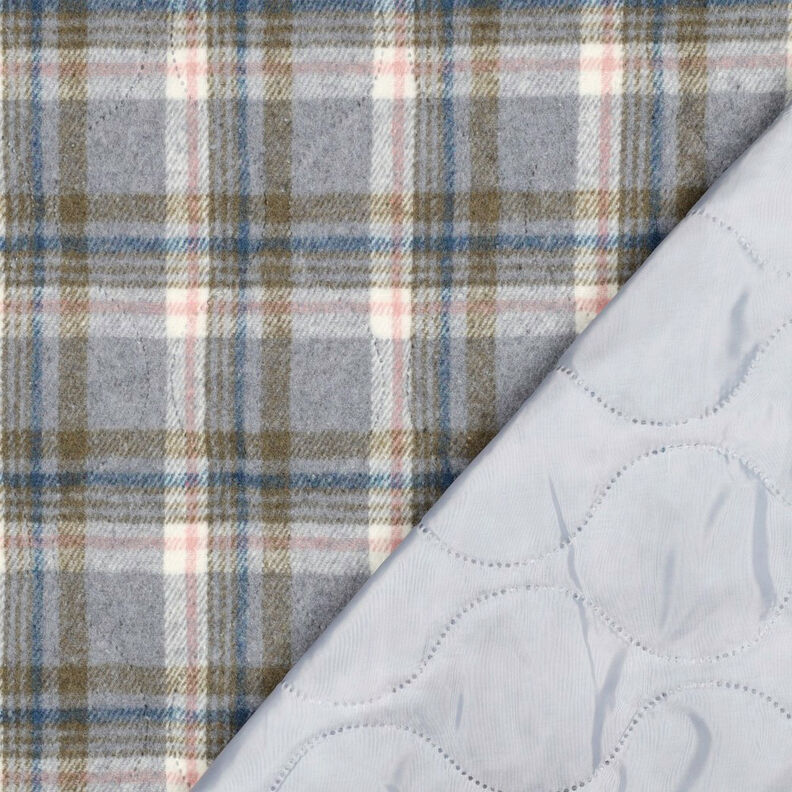 Quiltat tyg Flanell Rutigt | Poppy Fabrics – grått, image number 4