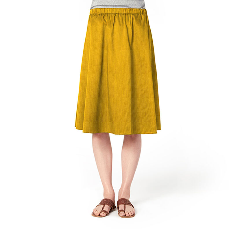 Muslin/Dubbel-krinkelväv – senap, image number 7