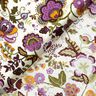 Bomullspoplin paisley-blommor – elfenbensvit/rödlila,  thumbnail number 4