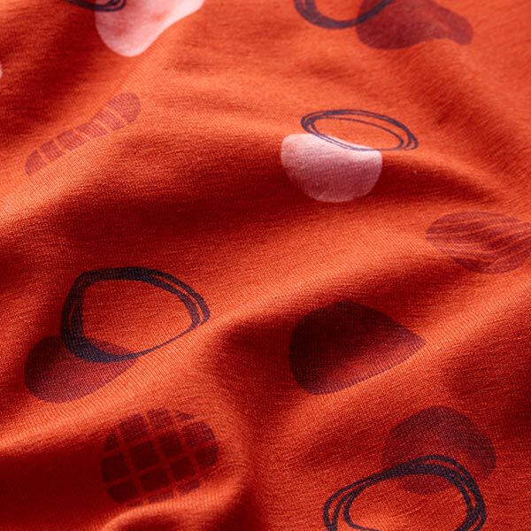 GOTS Bomullsjersey Prickar | Tula – terracotta, image number 2
