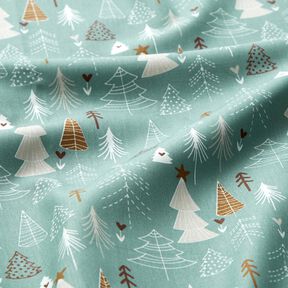 Bomullstyg Poplin Minimalistiska granar – vass, 