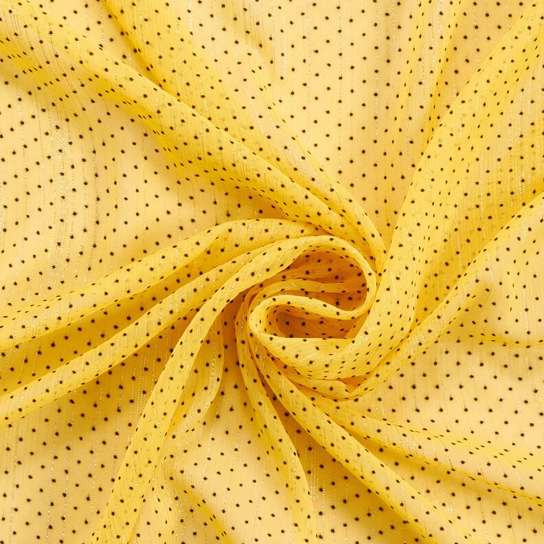 chiffong glitterränder och prickar – citrongul, image number 3