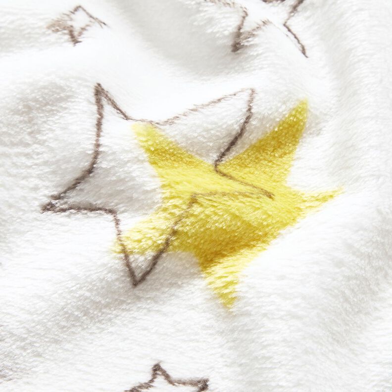 Mysfleece Färgglada stjärnor – elfenbensvit/solgult, image number 5