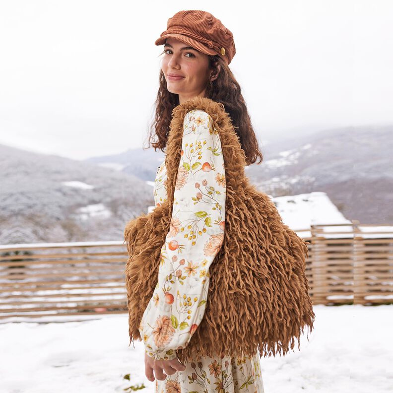 Fuskpäls Fjädrar enfärgat | Katia Fabrics – moka, image number 6