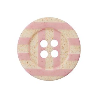Knapp Ränder 4 hål  – rosa/apricot, 