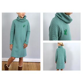 POLLY - bekväm sweatklänning med polokrage, Studio Schnittreif | 98 - 152, 