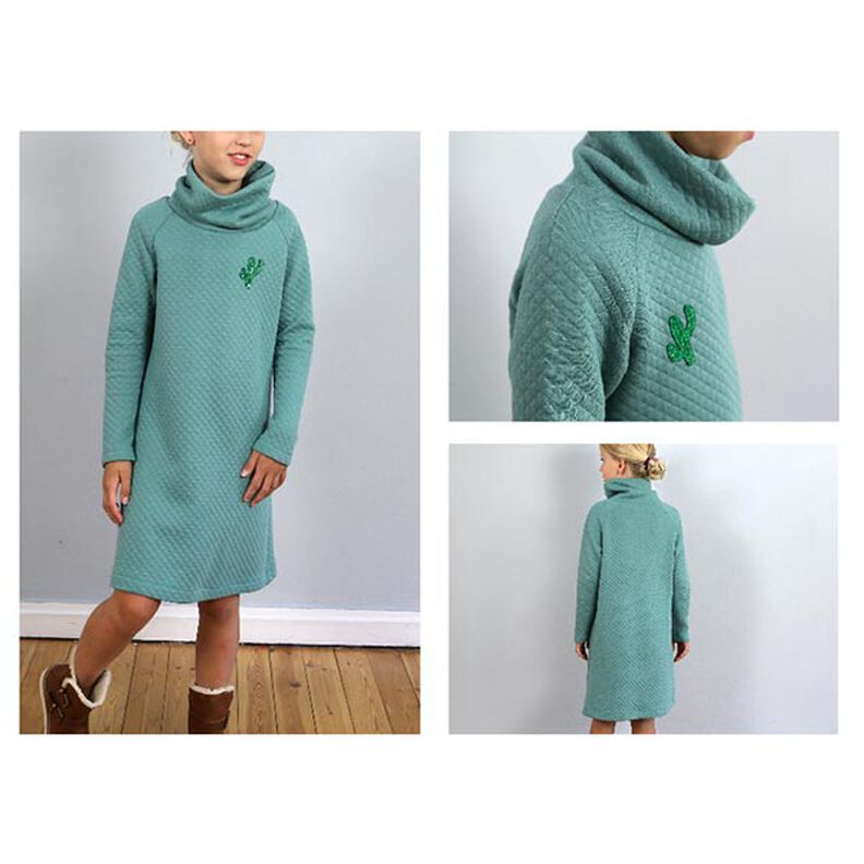 POLLY - bekväm sweatklänning med polokrage, Studio Schnittreif | 98 - 152,  image number 2