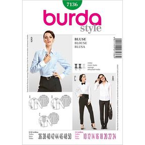 Blus / Skjortblus, Burda 7136, 