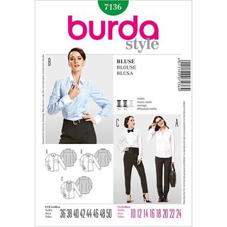 Blus / Skjortblus, Burda 7136, 