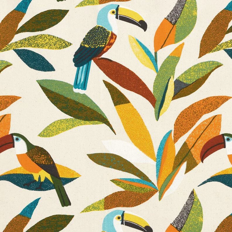 Dekorationstyg Panama Tukan – natur/grön,  image number 1