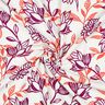 Viskos-linne-mix Blommor | Poppy Fabrics – elfenbensvit/druva,  thumbnail number 3