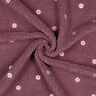 Teddyplysch broderade småblommor | Poppy Fabrics – mörk gammelrosa,  thumbnail number 3