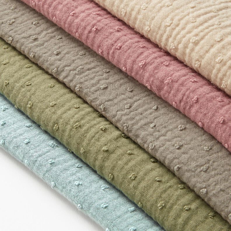 Muslin/Dubbel-krinkelväv dobby – mint,  image number 5