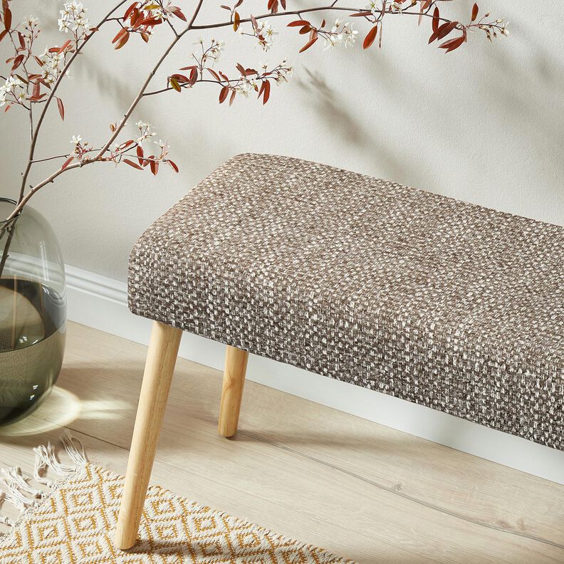 Stoppningstyg färgglad bouclé-look – mörk gråbrun/ljusbeige,  image number 5