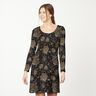 Bomullsjersey gyllene mandalablommor | Glitzerpüppi – svart/guld,  thumbnail number 6