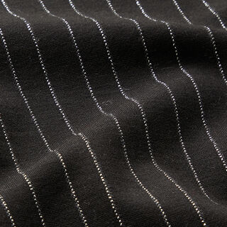 romanitjersey kritstrecksrandig Lurex – svart, 
