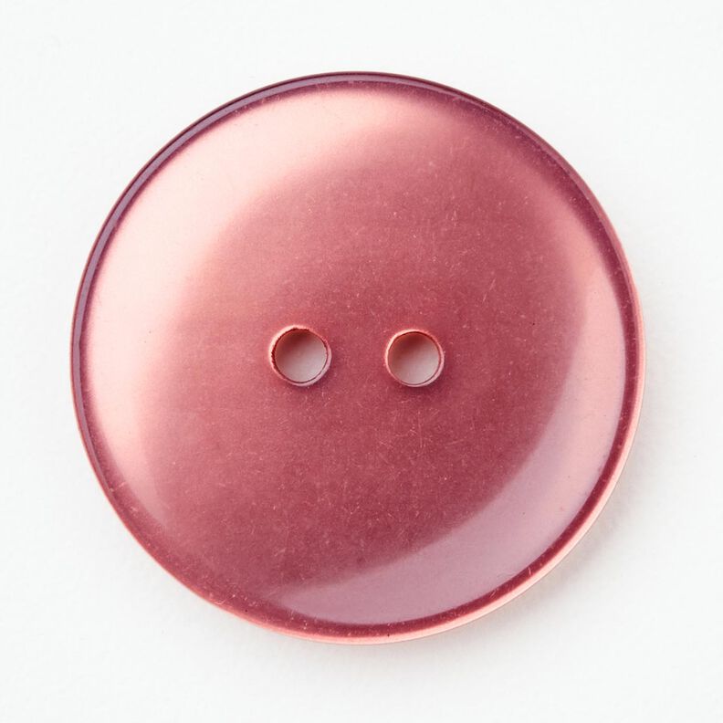 2-hålsknapp blank [Ø 25 mm] – mörk gammalrosa,  image number 1