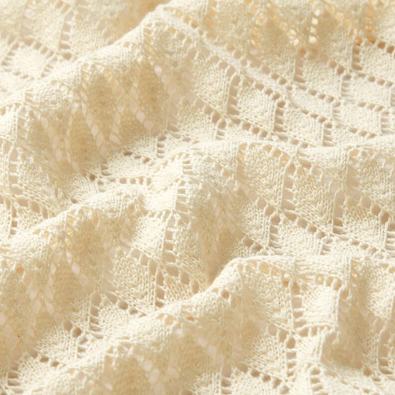 Stickat tyg Crochette – yllevit, image number 3
