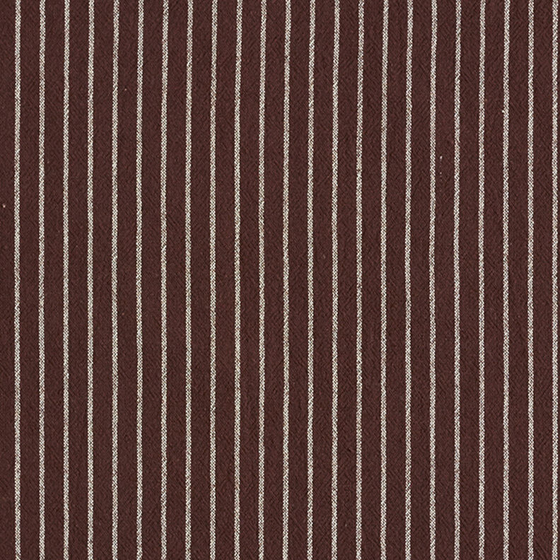 Blustyg Bomullsblandning Breda ränder – mörkbrun/yllevit,  image number 1