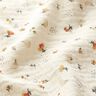 Muslin/Dubbel-krinkelväv små blommor och igelkottar – yllevit,  thumbnail number 2