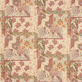 Dekorationstyg Halvpanama retropaisley – beige, 