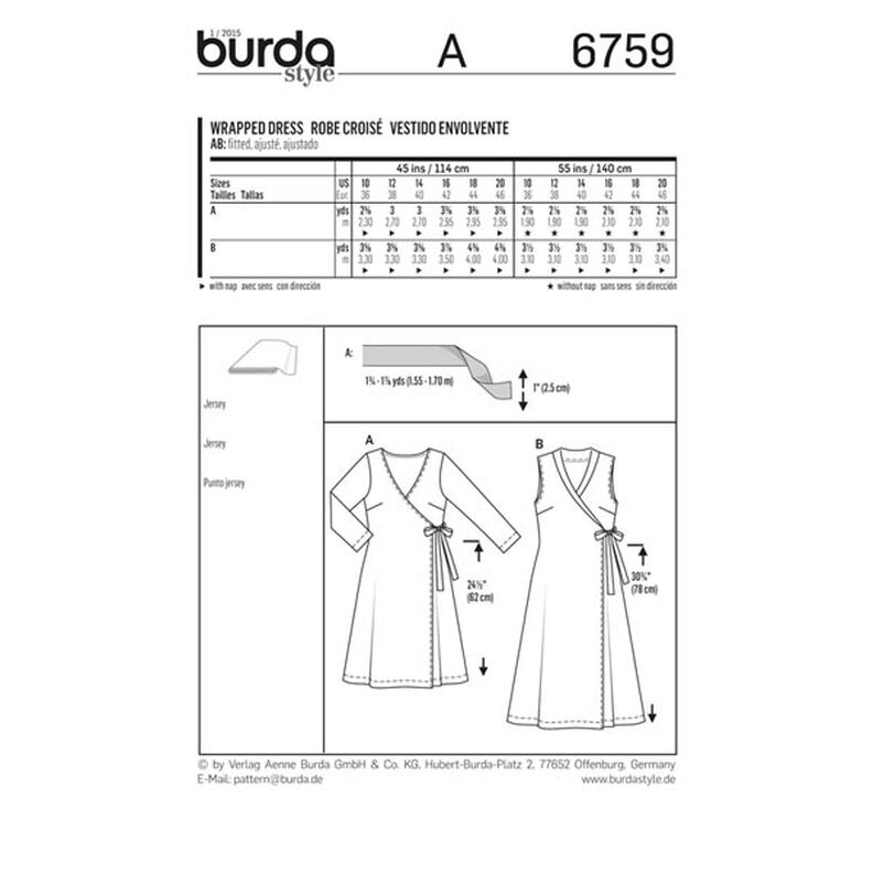 Wrapklänning, Burda 6759,  image number 5