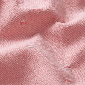 Denim bomullsmix förstörd look – rosa, 