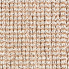Fuskpäls med grovstickad optik – beige, 
