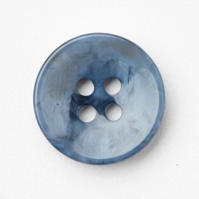 4-hålsknapp marmorerad [Ø 15 mm] – lysande blå,  image number 1