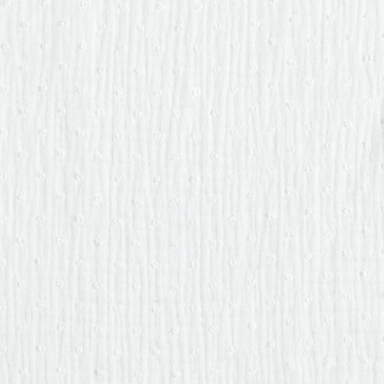 Muslin/Dubbel-krinkelväv dobby – vit,  image number 1