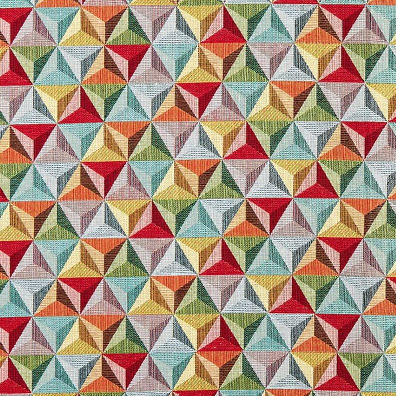 Dekorationstyg Gobeläng prisma – kaminrött/ljusblått, image number 1