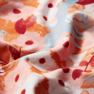 GOTS bomullsjersey Fåglar & blommor | Tula – rosa, 