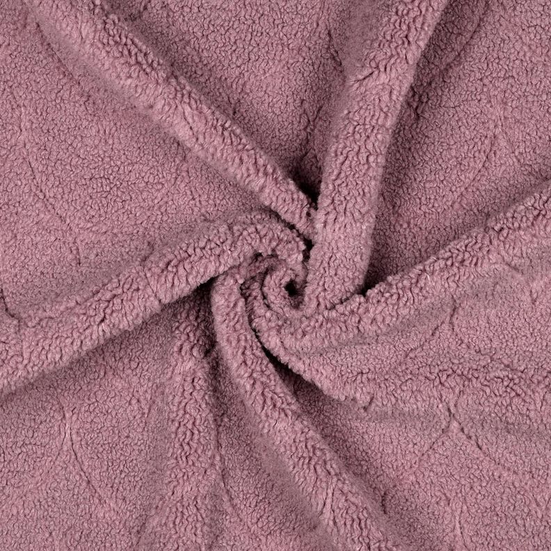 Fuskpäls hjärtmönster | Poppy Fabrics – mörk gammelrosa, image number 3