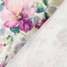 Muslin/Dubbel-krinkelväv Akvarellblommor Digitaltryck | by Poppy vit/purpur,  thumbnail number 4