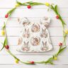 Bomullspoplin hare och igelkott i en blomcirkel Digitaltryck – elfenbensvit,  thumbnail number 6