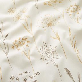 Dekorationstyg Halvpanama torkade blommor &ndash; ljusbeige, 