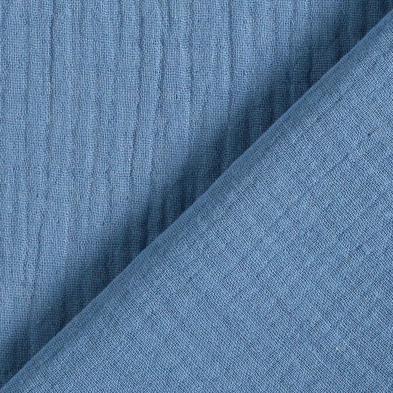 Muslin/Dubbel-krinkelväv – jeansblå,  image number 4