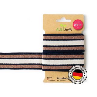 Band av ekologisk jacquard STRIPE ME GLAM [200 CM | 3,5 CM] | Albstoffe, 
