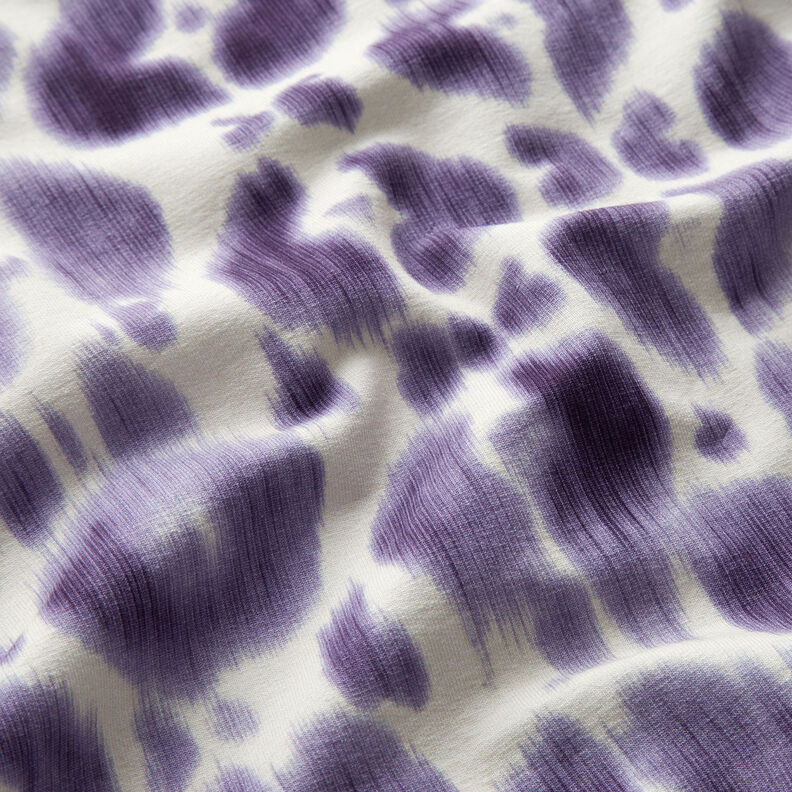 GOTS French Terry Leopardmönster i batik | TCC x LOOKS by Wolfgang Joop – lila/kräm,  image number 3