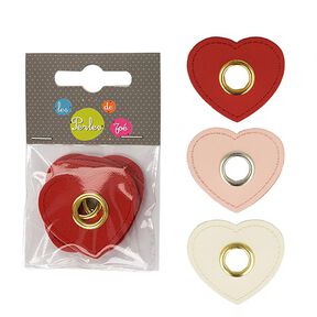 Öglelapp Fuskläder Hjärta [ 4 styck ] – rose, 