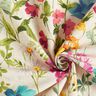 Dekorationstyg Halvpanama ängsblommor – natur/hallon,  thumbnail number 3