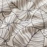 Dekorationstyg Halvpanama Små blad – natur/svart,  thumbnail number 2