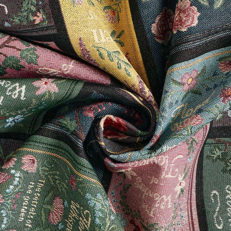 Dekorationstyg Gobeläng bokomslag – svart/merlot,  image number 3